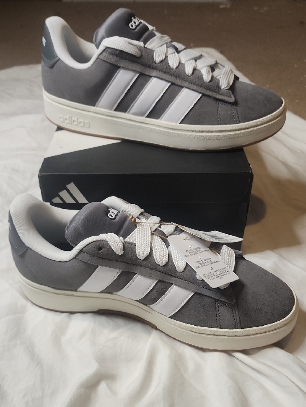 adidas Originals Grand Court Alpha 00s Men’s Sneakers - Black/Grey/White - Picture 9 of 11